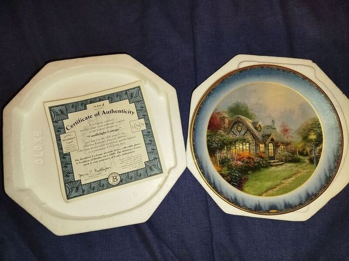 Bradford Exchange "Candlelight Cottage" plate