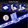 25pcs 2Pin/4 Pin LED Light Strip Connectors Set Including Screw Clips, 8Mm/10Mm 4 Pin LED Connectors, Cuttable T, L Shape PCB Board for SMD 5050 RGB Strip Lights Gapless Connector Image 3