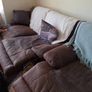Faux Suede Couch And Armchair Free Image 6