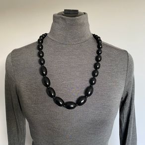 Black beaded necklace