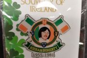 Kieran Doherty Irish Republican hunger striker pin badge.