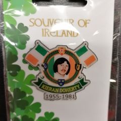 Kieran Doherty Irish Republican hunger striker pin badge.