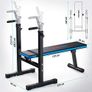 Adjustable Weight Bench with Dip Station Folding Heavy Duty Weight Lifting Bench Home Training Gym Multiuse Workout Bench Image 2