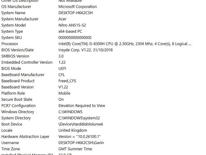 Acer Nitro 5 1050ti Gaming Laptop