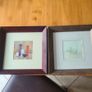 2 X Fabolous Recessed Framed Prints. 1 X Veronique Mansaret 14x14 Cm. I X Gibriella Benevlenza 14x14cm.both Framed By Roy Edwards Fine Art. See Photos For Same. Image 9