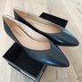 Black leather ballerinas shoes size 7 Image 6