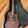 Mahagony Acoustic Steel Guitar including Capo, Case and picks Image 2