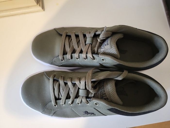 khaki green trainers