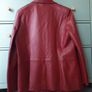 Burgundy Red Leather Jacket Size Uk 16 Image 10