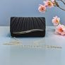Elegant Striped Clutch Handbag with Detachable Shoulder Strap Image 3