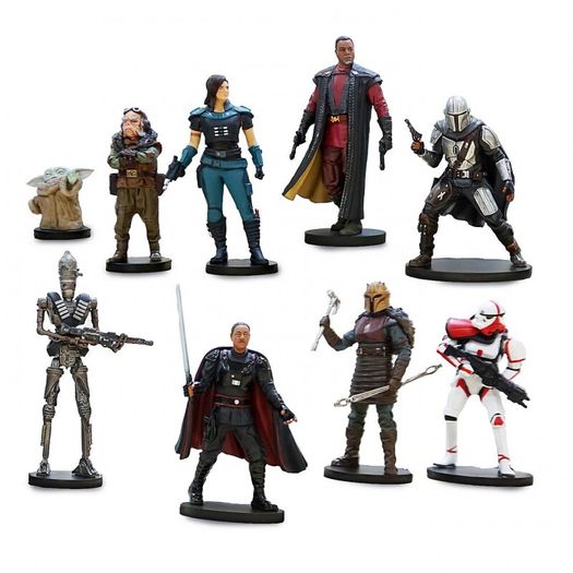 Disney Star Wars: DELUXE FIGURINE PLAYSET :The Mandalorian Play Set of 9