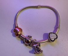 Authentic pandora charm bracelet