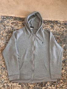 Ralph Lauren Grey Full-Zip Hoodi- size xl