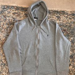 Ralph Lauren Grey Full-Zip Hoodi- size xl