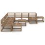 12 Piece Garden Lounge Set Brown Impregnated Pinewood Image 2