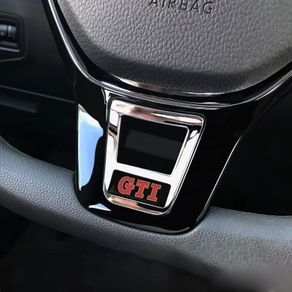 GTI Logo Car Steering Wheel Sticker Accessories For Volkswagen Polo GTI Golf Passat Magotan Tiguan Artcon Jetta CC Santana