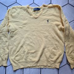 jumper sweater wool Ralph Lauren Polo yellow XL