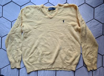jumper sweater wool Ralph Lauren Polo yellow XL