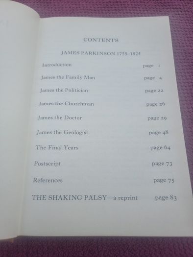 James Parkinson 1755-1824 and a reprint of The Shaking Palsy (HARDCOVER)
