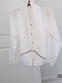 White & Gold Blouse