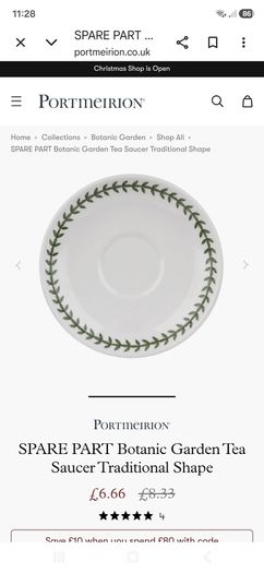 Portmeirion Botanic Garden saucers