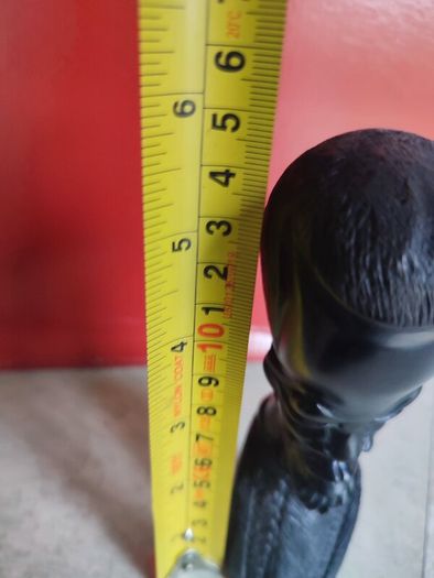 Carved Ebony / Dark Wood Tribal African Head / Bust Sculpture