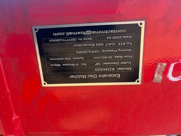 Disc mulcher to suit 20 ton digger