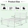 King Size Bed Frame 5ft with Headboard and Footboard Image 2