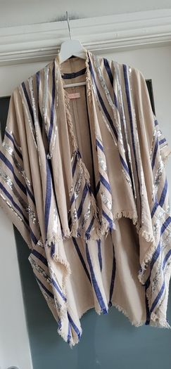 SASS & BIDE 100% Line Seqinned Striped Drape with Pockets - Rrp 220 AUD