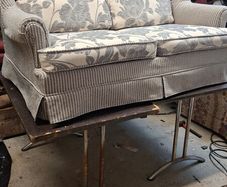 Vintage Bed Settee Newly Upholstered
