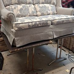 Vintage Bed Settee Newly Upholstered