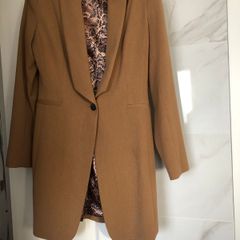 Long camel coloured blazer jacket