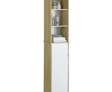 Bathroom Unit - Storage - Tall Locker - Ash and White Finish