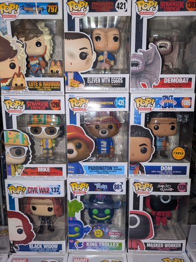Large Funko Pop Collection, Marvel, Pokemon, Anime, Star Wars, More