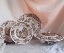 Staffordshire Royal Tudor Tureen  & Plates.