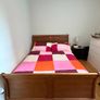 Solid Wood Sleigh Bed Frame Standard king (with Mattress) Excellent Condition Image 2