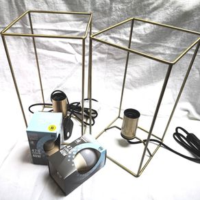 Industrial style lamps in antique brass finish