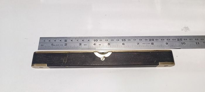 Vintage Edward Preston & Sons 9" Brass and Rosewood Spirit Level