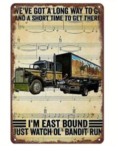 East Bound, Bandit Run : Metal Sign