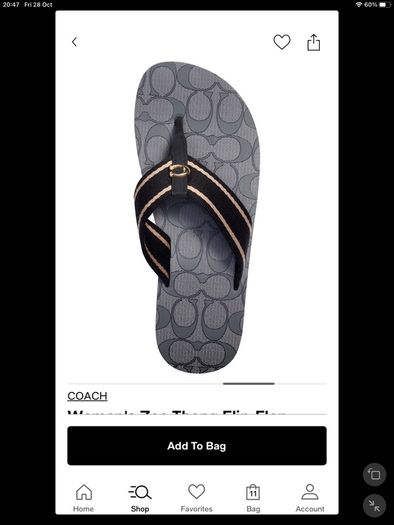 Coach Women's Zoe Webbed Flip Flops