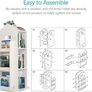 3-Tier Rotary Bookshelf Childrens Bookcases 360 Rotating Storage Display Rack Floor Standing Swivel Bookcase for Bedroom Living Room Study Office White Image 5