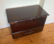 Rossmore Mahogany TV Unit / Storage Cabinet on Wheels