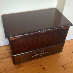 Rossmore Mahogany TV Unit / Storage Cabinet on Wheels