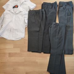 school pants + shirts