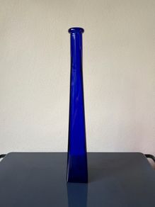 Vintage cobalt blue glass bottle