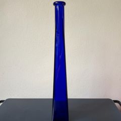 Vintage cobalt blue glass bottle