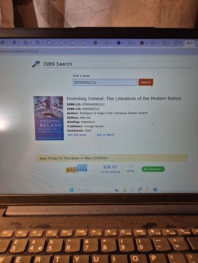 Inventing Ireland. The Literature of The Modern Nation. Declan Kiberd.