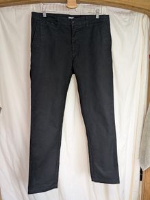 Carhartt WIP Mens Black Chino Trousers W33 L32 Work In Progress Cotton Pants
