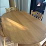 Sturdy wooden dining table and four chairs set Image 4