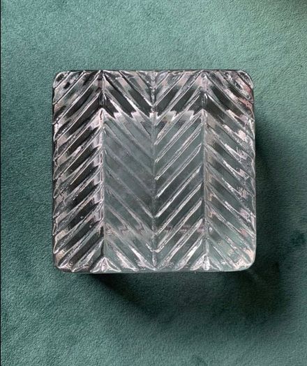Chunky vintage glass ashtray
